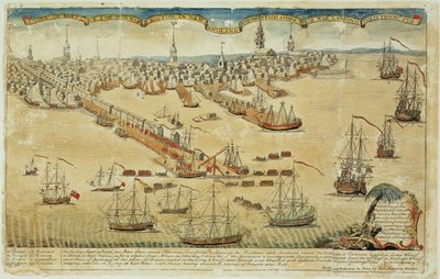 Veduta di Parte della Città di Boston nel New England e Navi da Guerra Britanniche che Sbarcano le loro Truppe! 1768 da Paul Revere